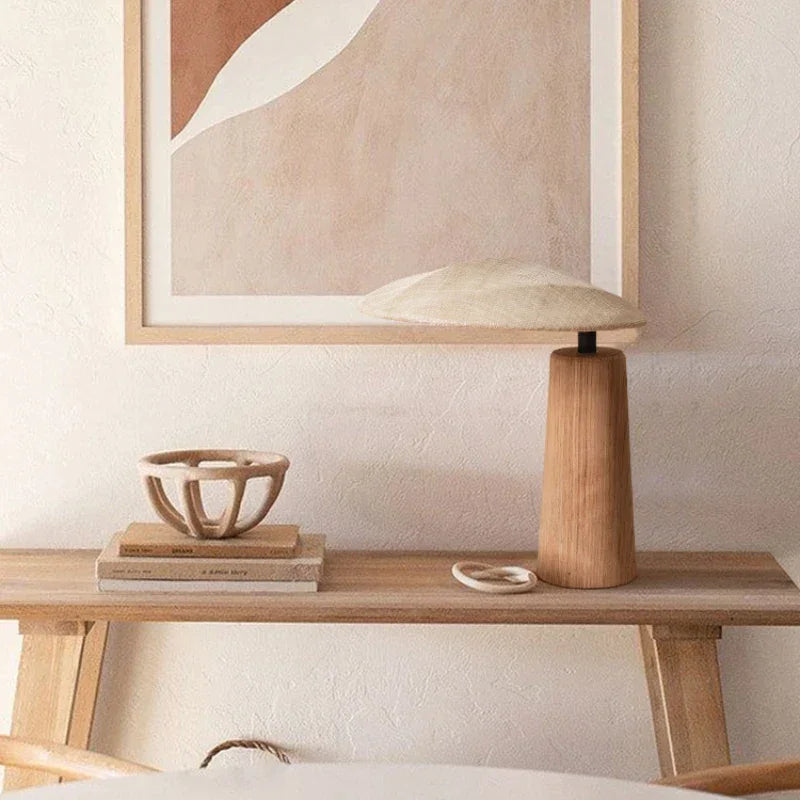 Wood Table Lamp | Japandi Natural & Fabric Bedside Minimalist Bedroom Living Room Casalolalights Luxury Lamps