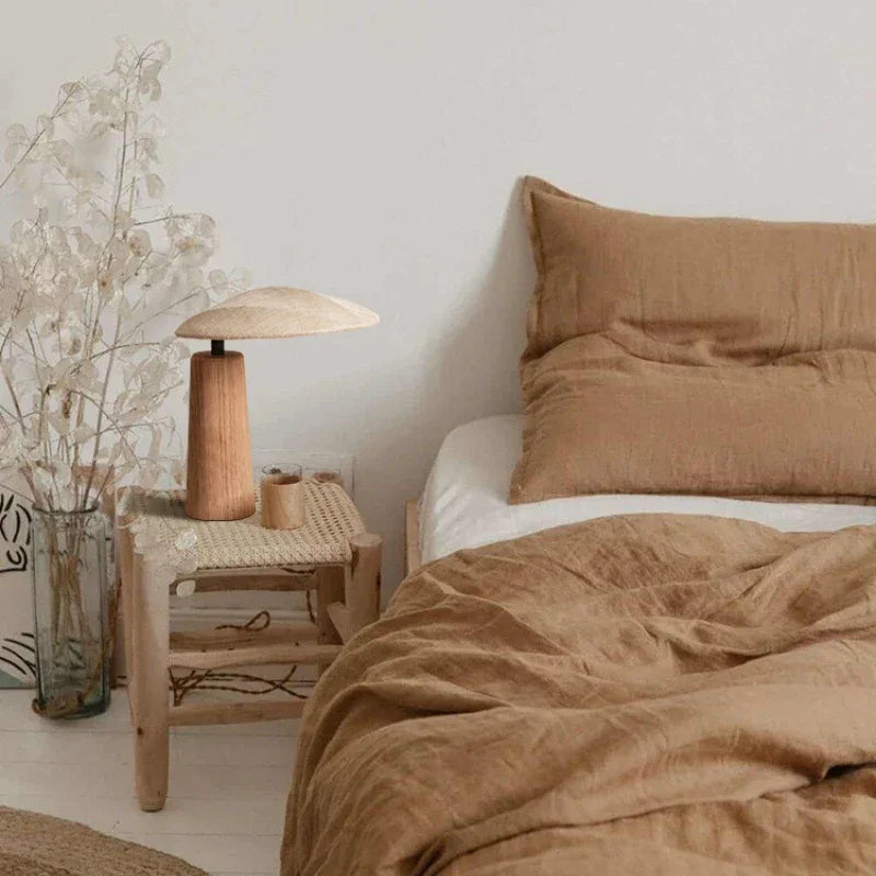 Wood Table Lamp | Japandi Natural & Fabric Bedside Minimalist Bedroom Living Room Casalolalights Luxury Lamps
