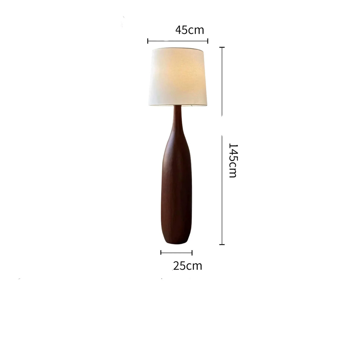 Resin Floor Lamp 145cm | Woodgrain Base & Linen-shade Japandi Minimalist Living Room Casalolalights Luxury Lamps