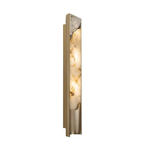 Large Onyx Stone Wall Sconce | Tall Veined & Brass 90cm Modern Hallway Living Room Casalolalights Luxury Lamps