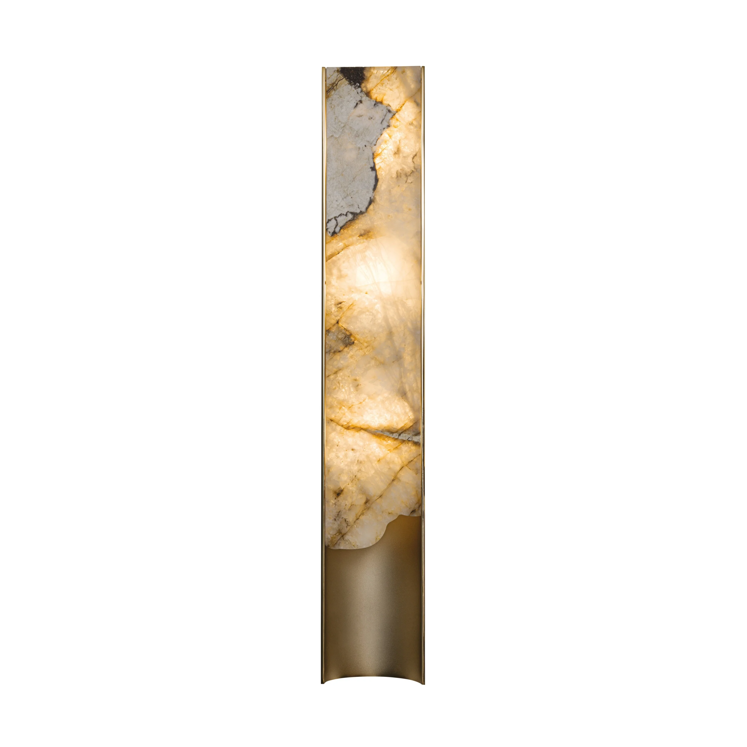 Natural Stone Wall Sconce – High-end Onyx & Brass Lighting - Polaris