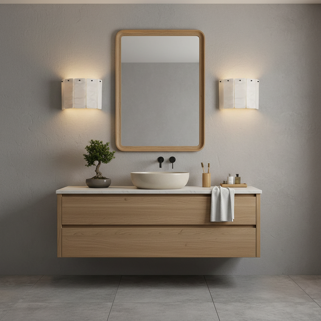 Layered Alabaster Wall Sconce | Compact Stepped Stone-slab Modern Japandi Hallway & Bedroom Casalolalights Luxury Lamps