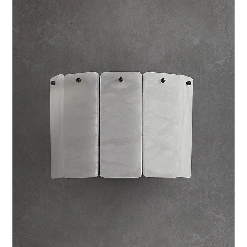 Layered Alabaster Wall Sconce | Compact Stepped Stone-slab Modern Japandi Hallway & Bedroom Casalolalights Luxury Lamps