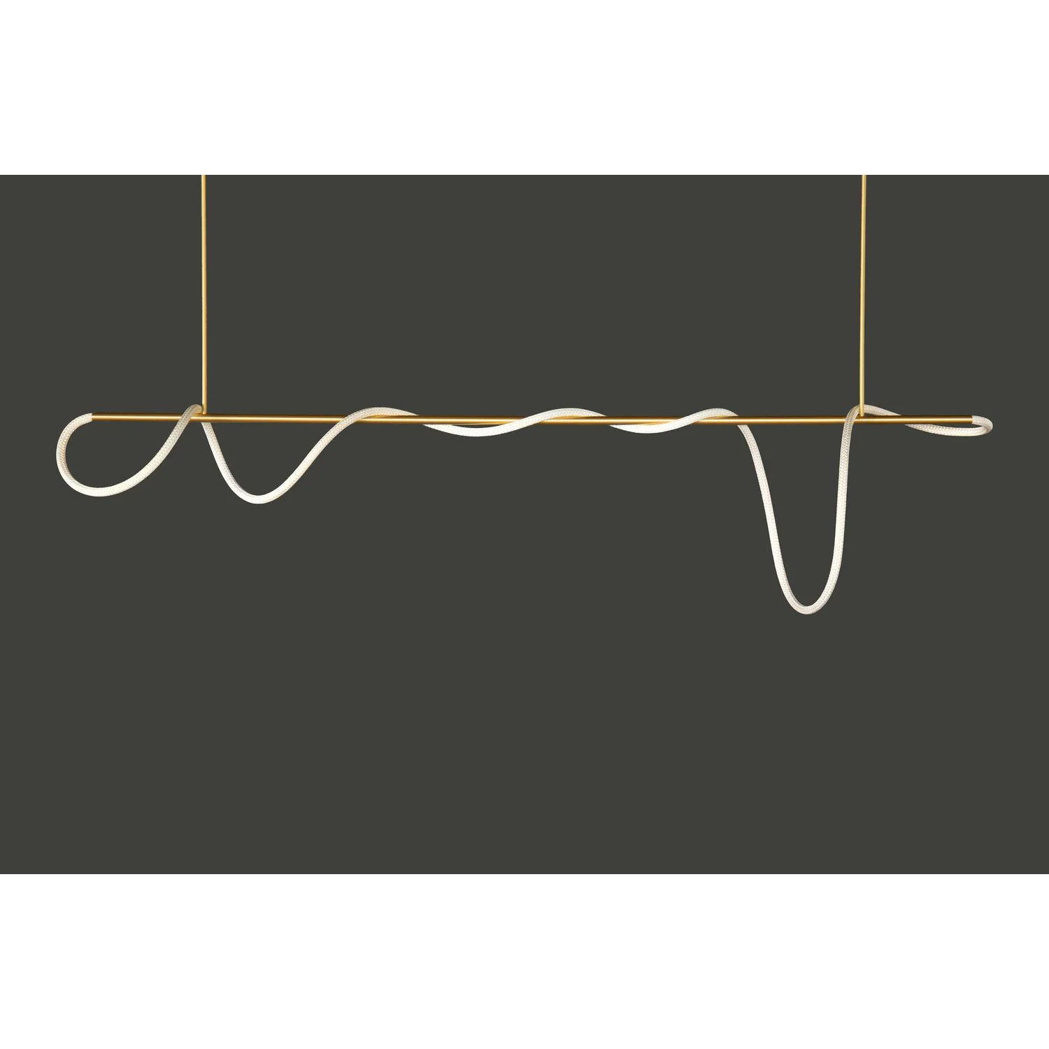 Luke Linear Ceiling Lamp | Silicone Flexible Led Pendant Light | Modern Dining Room