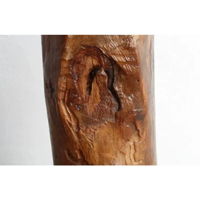 Teak Rustic Floor Lamp | Linen Drum Wood Ul Listed Led Ready Minimalist