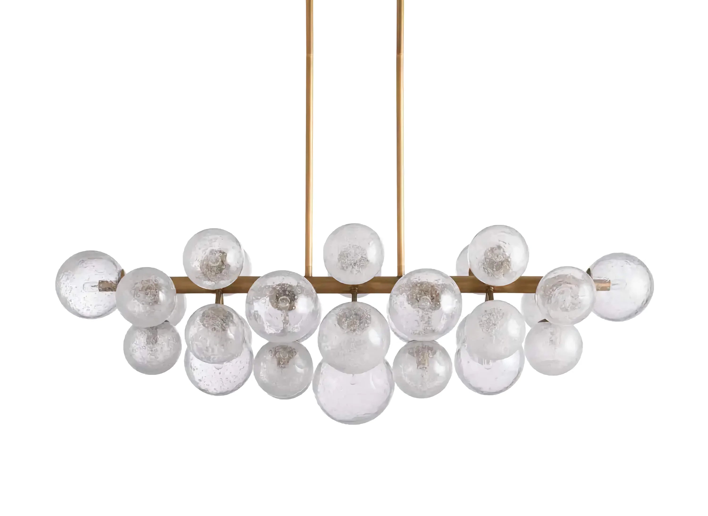 Limited Edition Bubble Chandelier | Modern Brass Linear Pendant