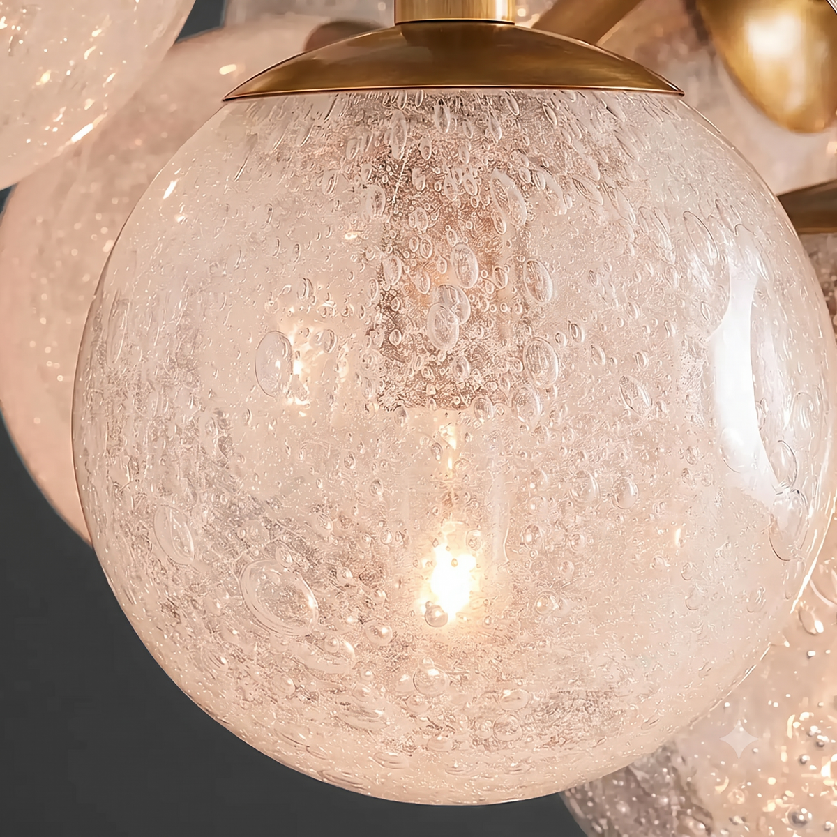 Limited Edition Bubble Chandelier - Kitchen Island Brass Glass – Linear Organic Led Pendant Casalolalights Luxury Lamps