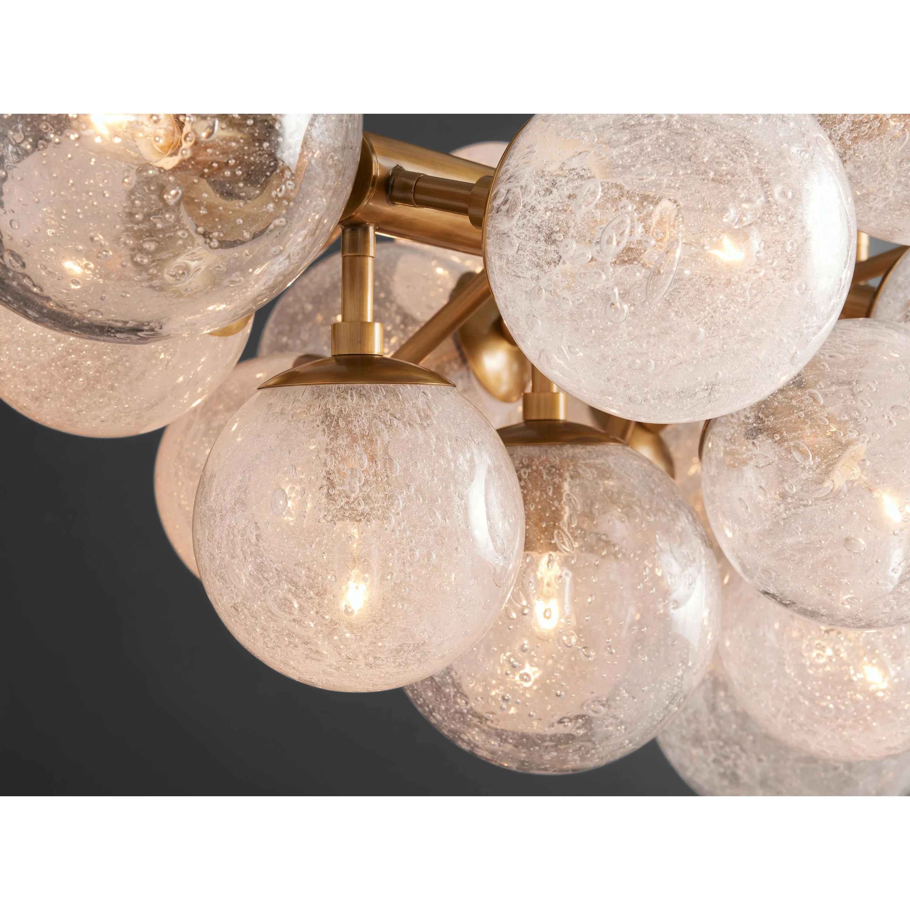 Limited Edition Bubble Chandelier | Modern Brass Linear Pendant