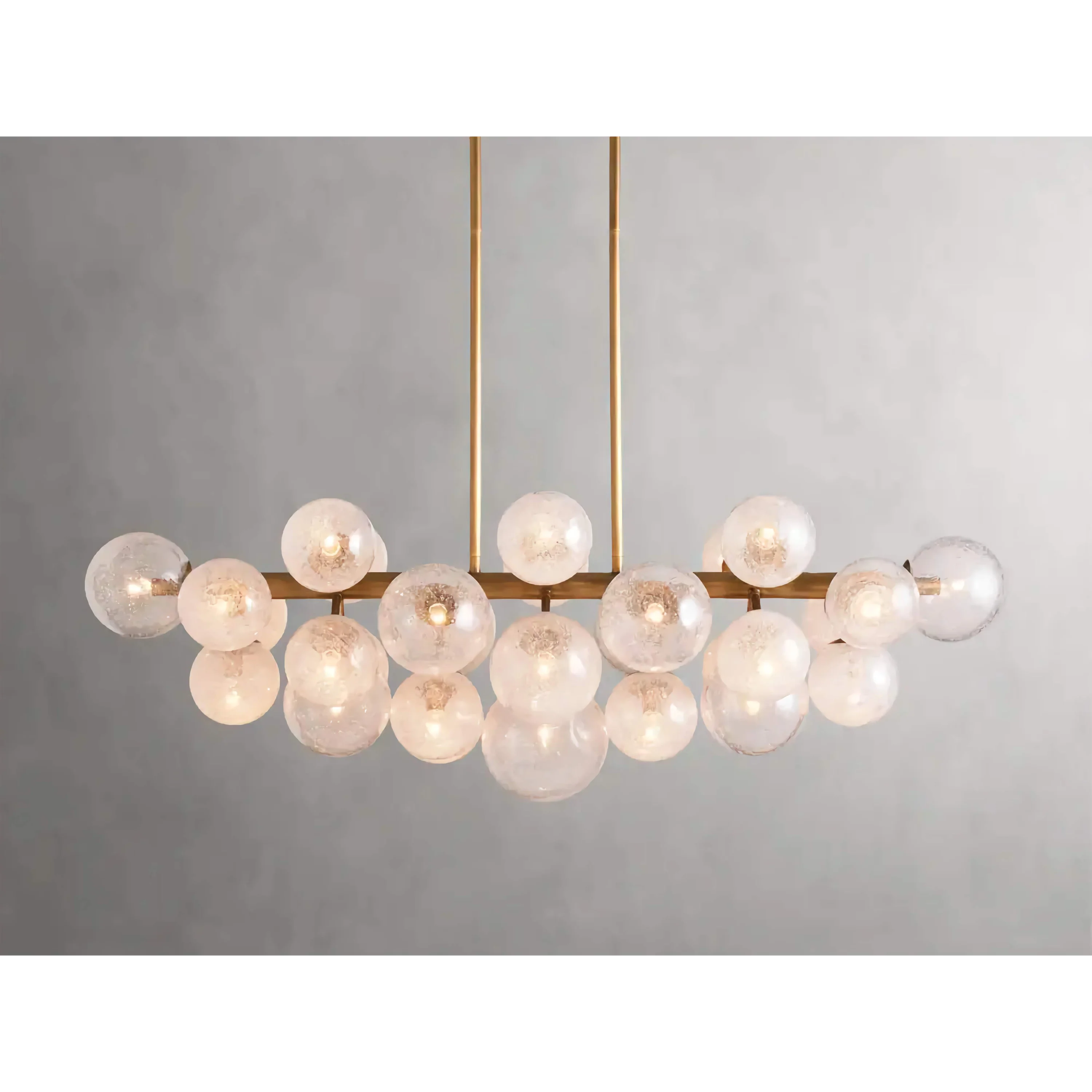 Limited Edition Bubble Chandelier | Modern Brass Linear Pendant