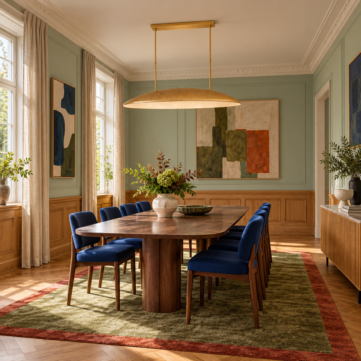 Pendant Lights Over Island - Linear Brass Casalola Luxury Lamps for Interior Designers