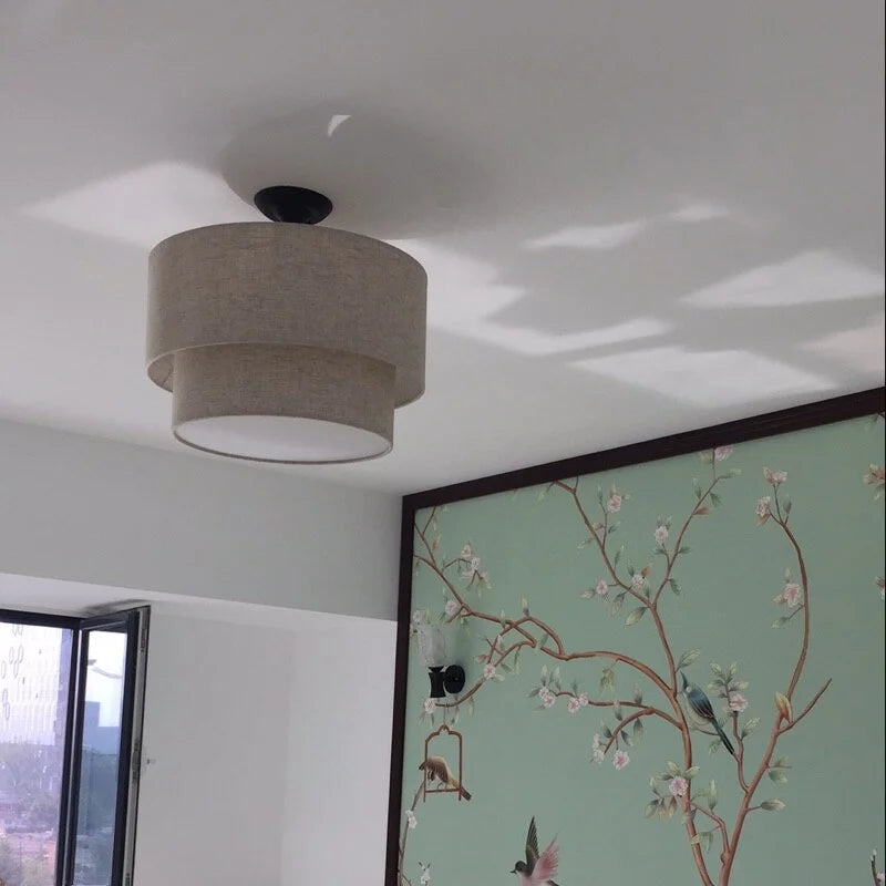 Pendant Lights Linen Black White Lampshade