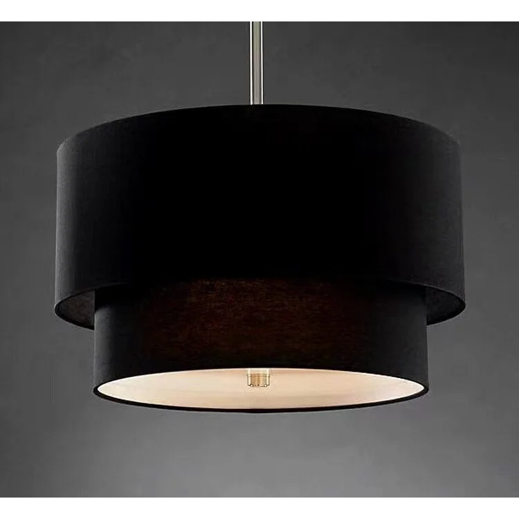 Pendant Lights Linen Black White Lampshade