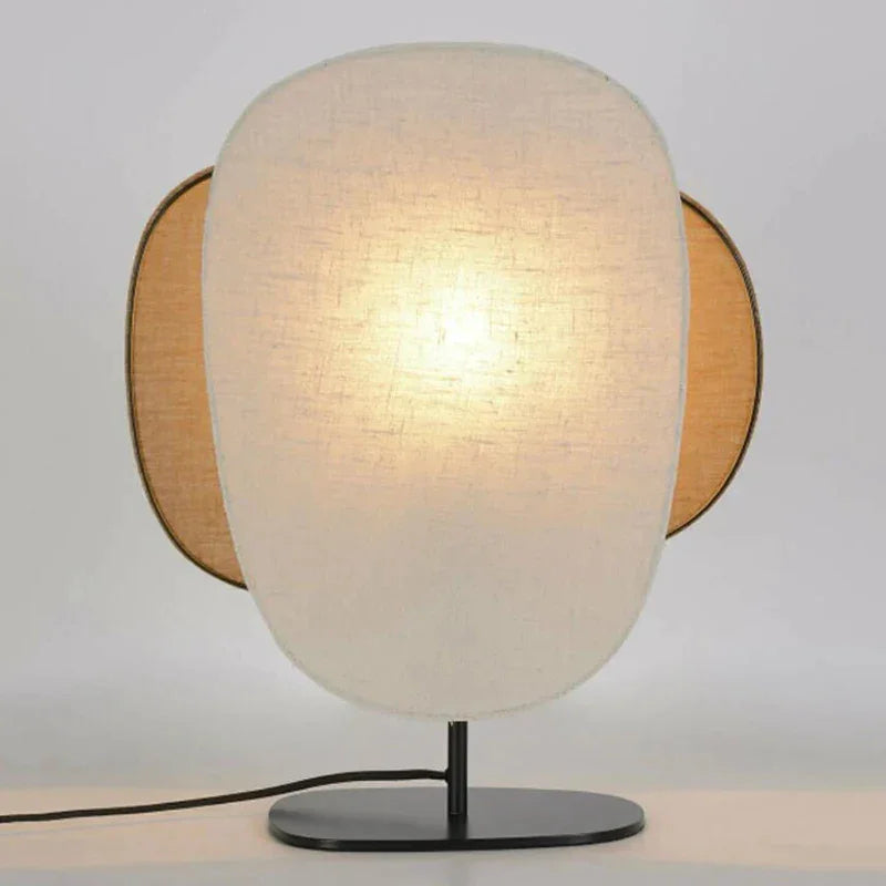 French Linen Table Lamp | Minimalist Earth Tones Design | Quiet Luxury Interior