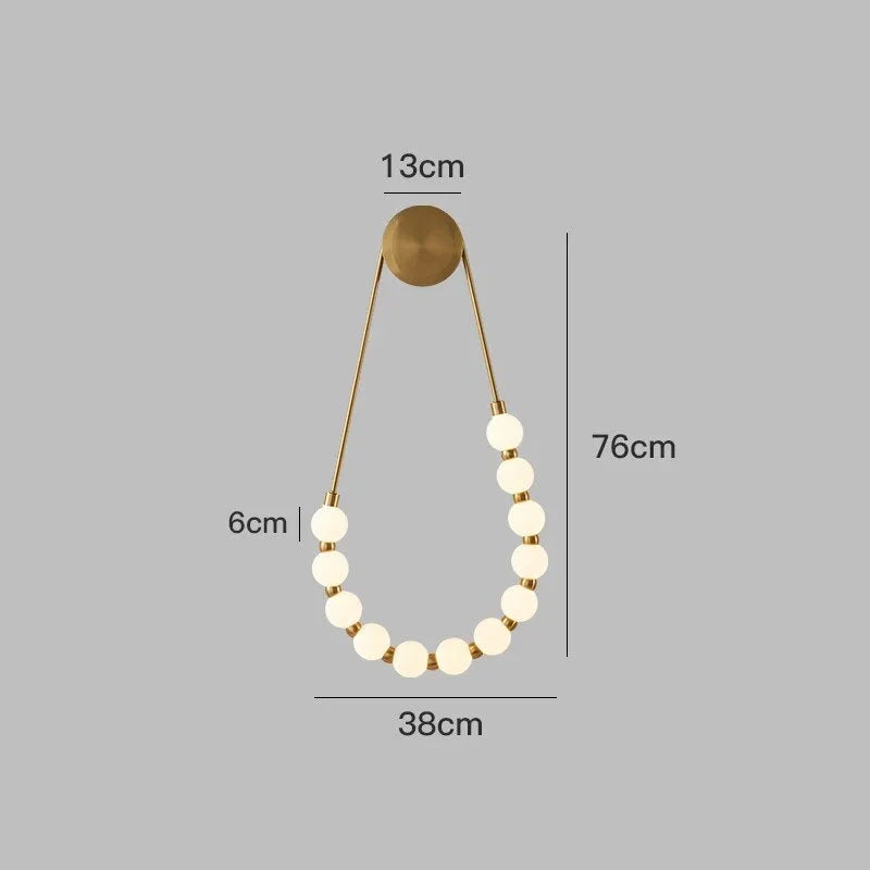 Necklace Wall Lamp | Modern Chain Lighting | Parisian Chic Light Fixture for Homes Restaurants