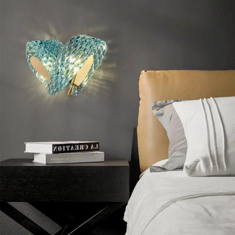 Blue Ribbon Crystal Wall Sconces | Luxury Lamps for Living Room Dining Hotel