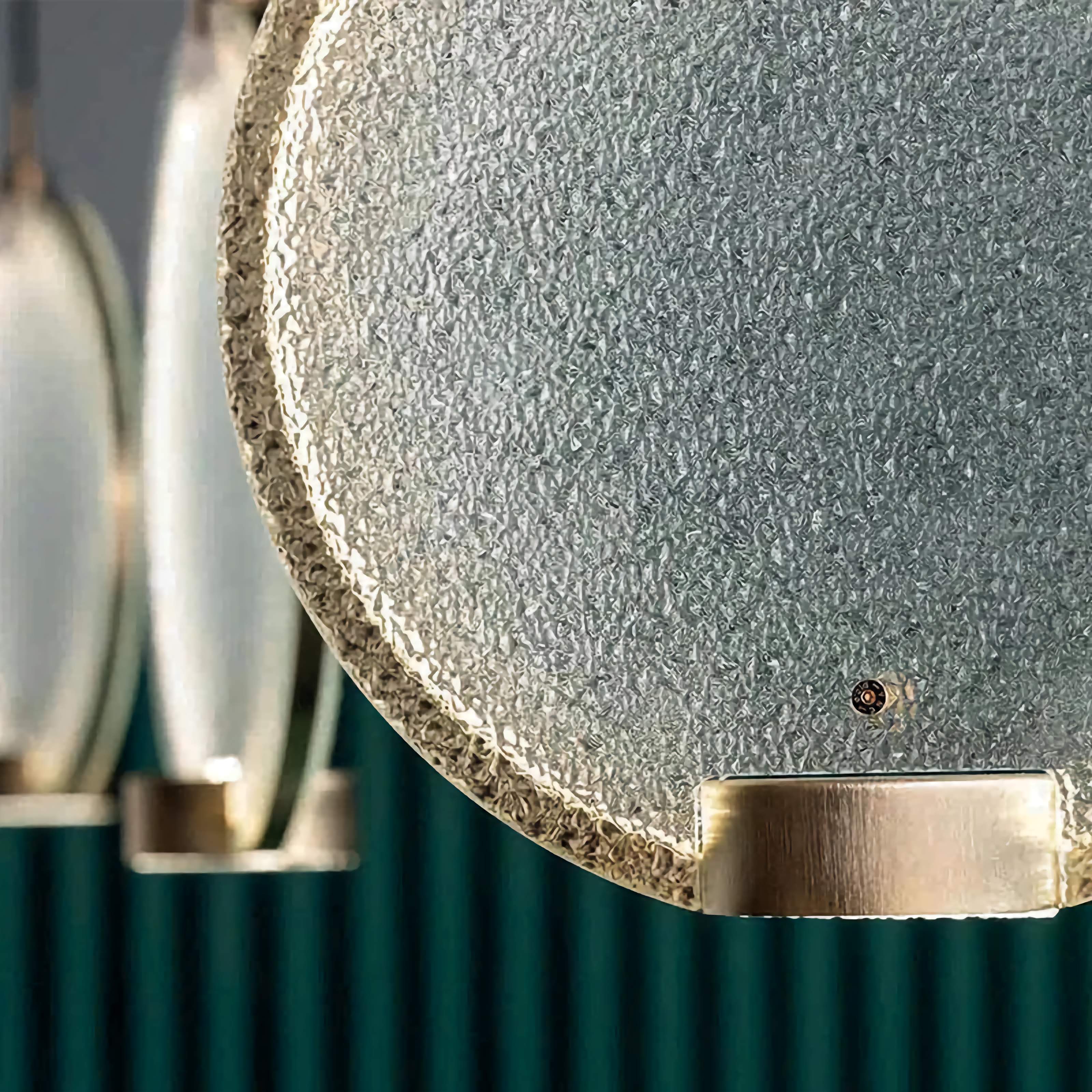 Mansiero Green Brass Glass Pendant Lighting for Dining Room Kitchen Living