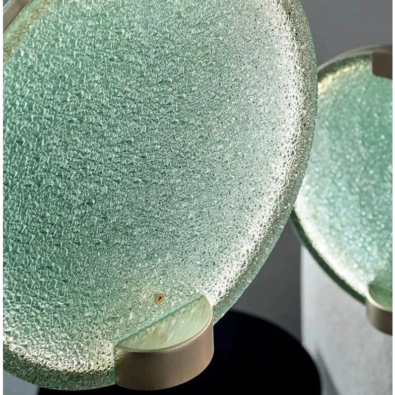 Mansiero Green Brass Glass Table Lamp for Bedroom Living Room