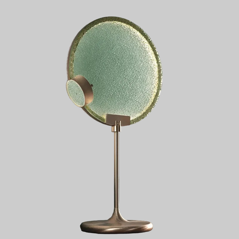 Mansiero Green Brass Glass Table Lamp for Bedroom Living Room