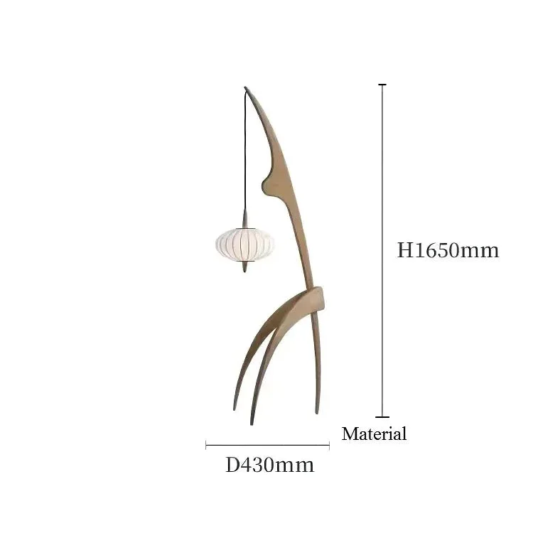 Wood Floor Lamp | Handcrafted | Modern Design | Mantis for Living Room Bedroom