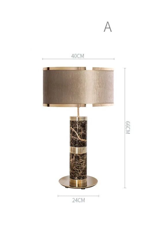 Marble & Brass Table Lamp | Timeless Designer Accent - Sparta