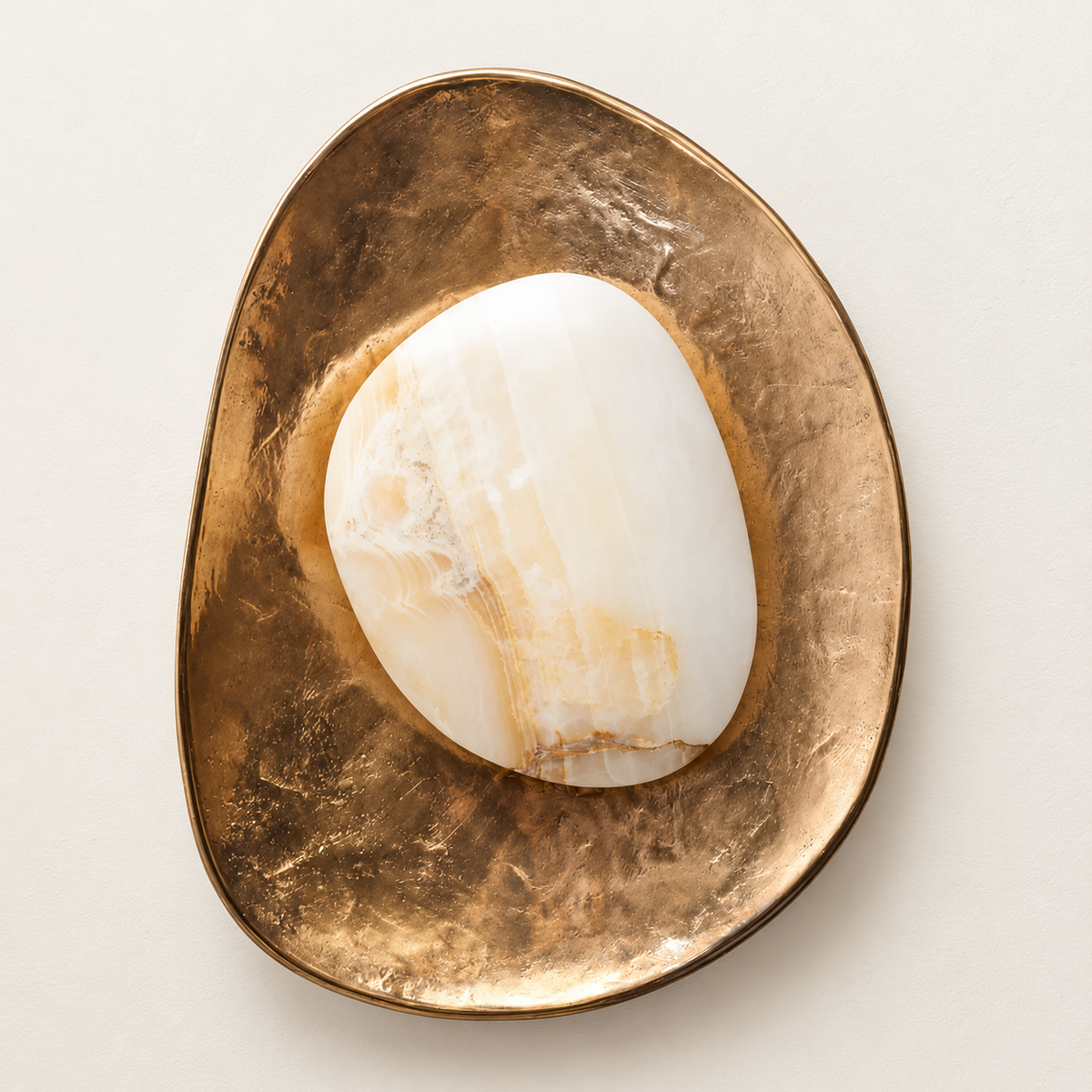 Marble & Brass Wall Sconce