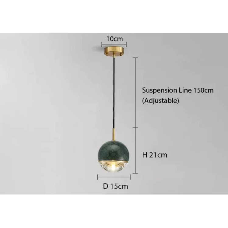 Solid Marble Pendant Light | Contemporary Art Deco | Brushed Copper Geometric | Casalola Lights Casalolalights Luxury