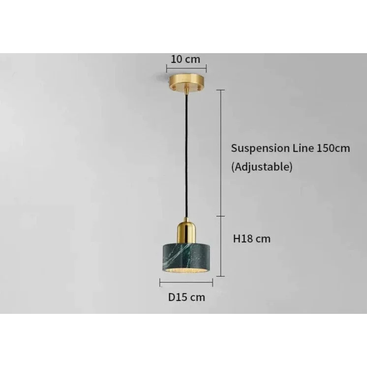 Solid Marble Pendant Light | Contemporary Art Deco | Brushed Copper Geometric | Casalola Lights Casalolalights Luxury