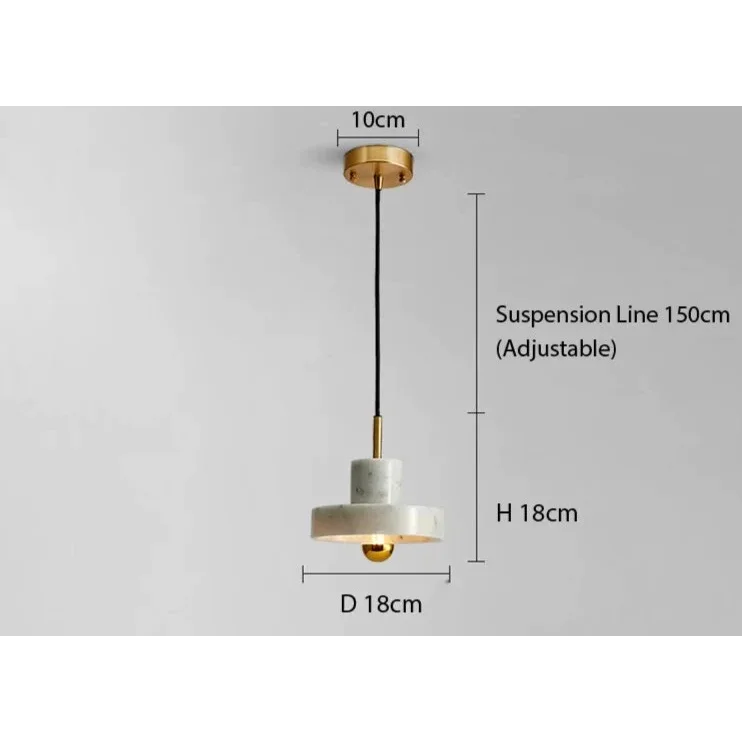 Solid Marble Pendant Light | Contemporary Art Deco | Brushed Copper Geometric | Casalola Lights Casalolalights Luxury