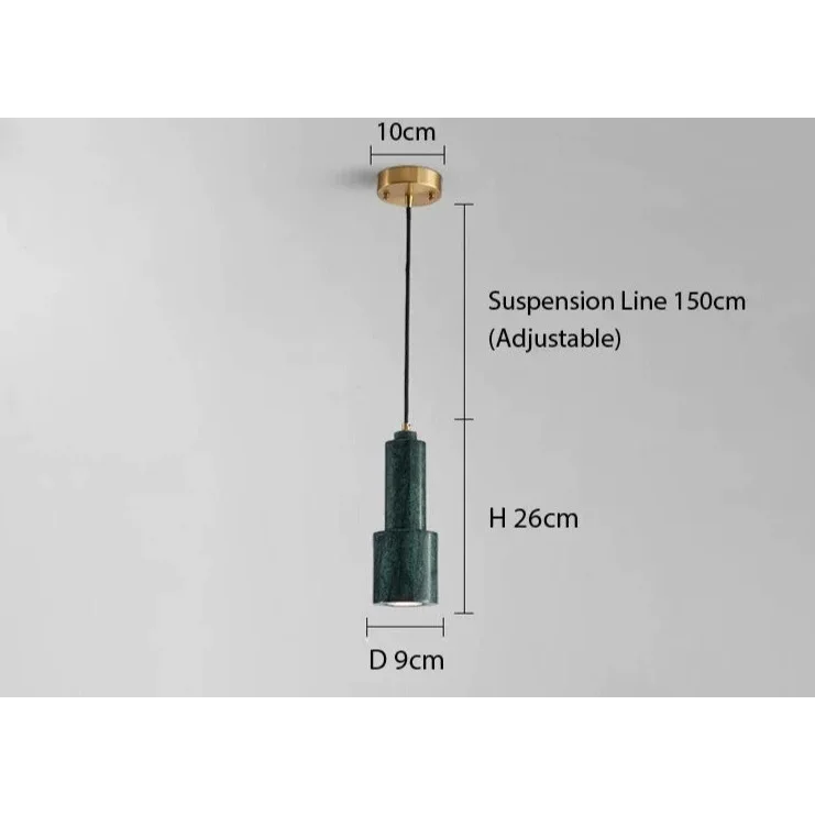 Solid Marble Pendant Light | Contemporary Art Deco | Brushed Copper Geometric | Casalola Lights Casalolalights Luxury