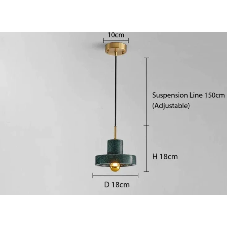 Solid Marble Pendant Light | Contemporary Art Deco | Brushed Copper Geometric | Casalola Lights Casalolalights Luxury