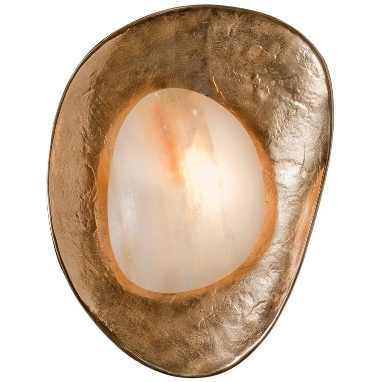 Marble & Copper Wall Sconce | Organic Sculptural Stone Modern Wabi-sabi Living Room Bedroom Casalolalights Luxury Lamps