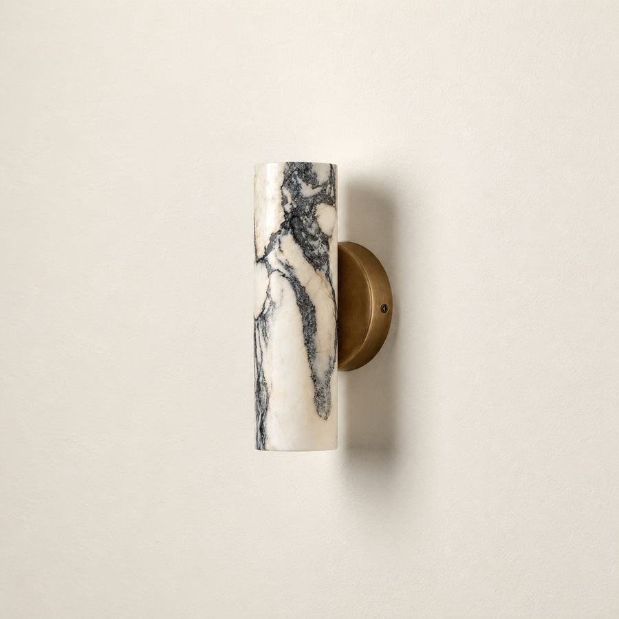 Marble Cylinder Wall Sconce