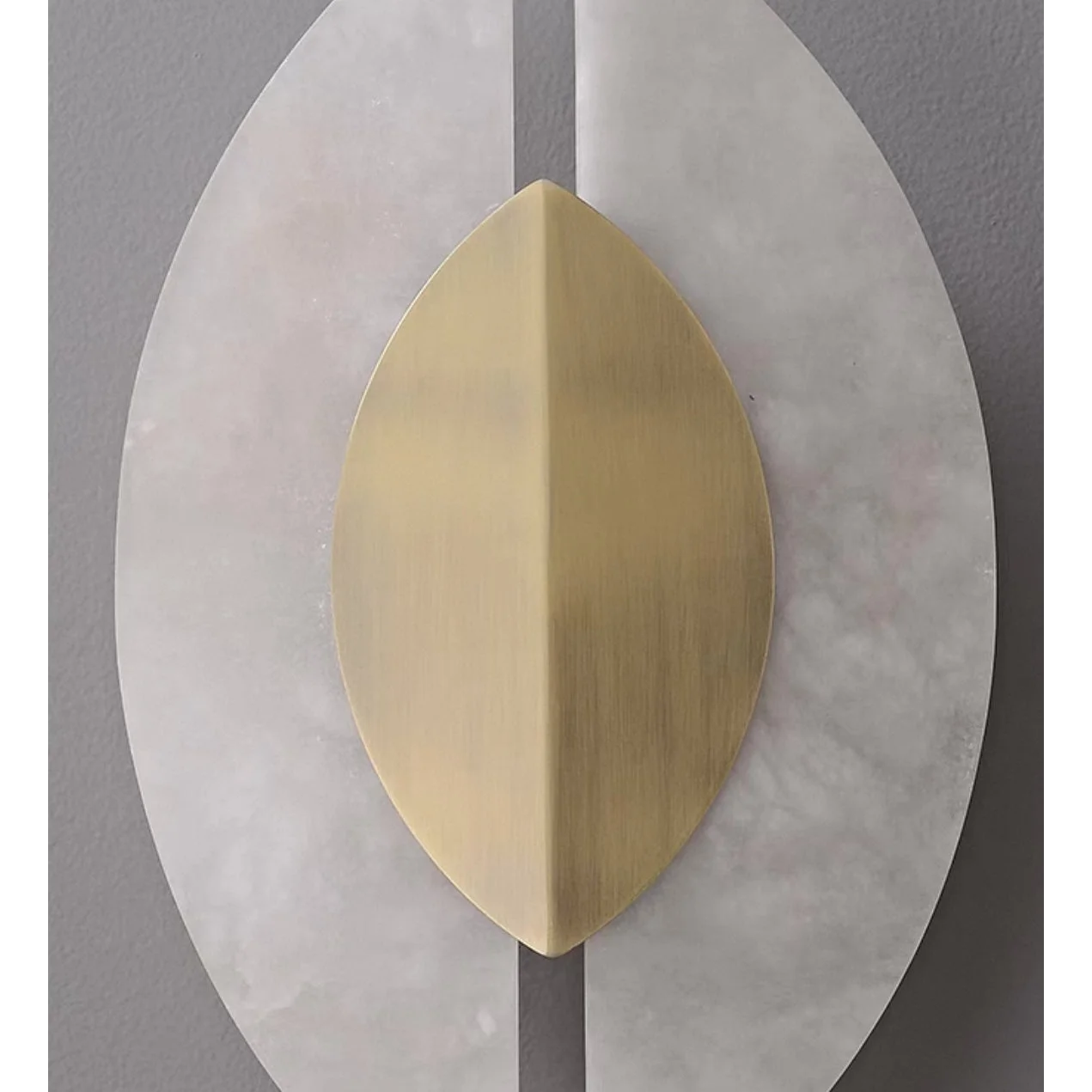 Calacatta Marble Leaf Sconce | Brushed Brass Wall Light