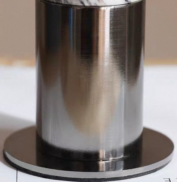 Designer Marble and Parchment Table Lamp | Minimalist Statement Lighting in Two Heights