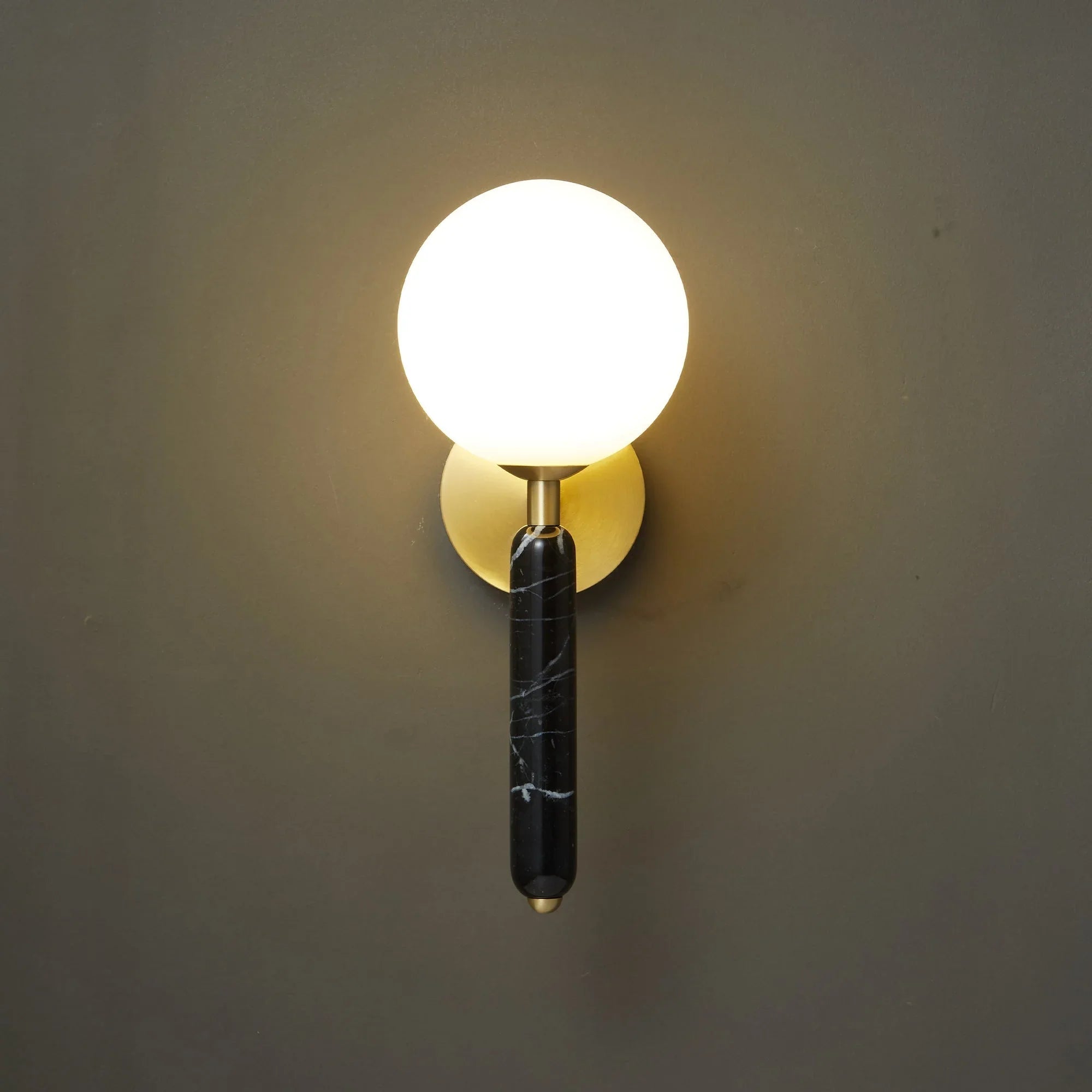 Marble Wall Sconce 32cm | Natural Stone Bedside Reading Light Green White Black Bedroom & Hallway Casalolalights Luxury