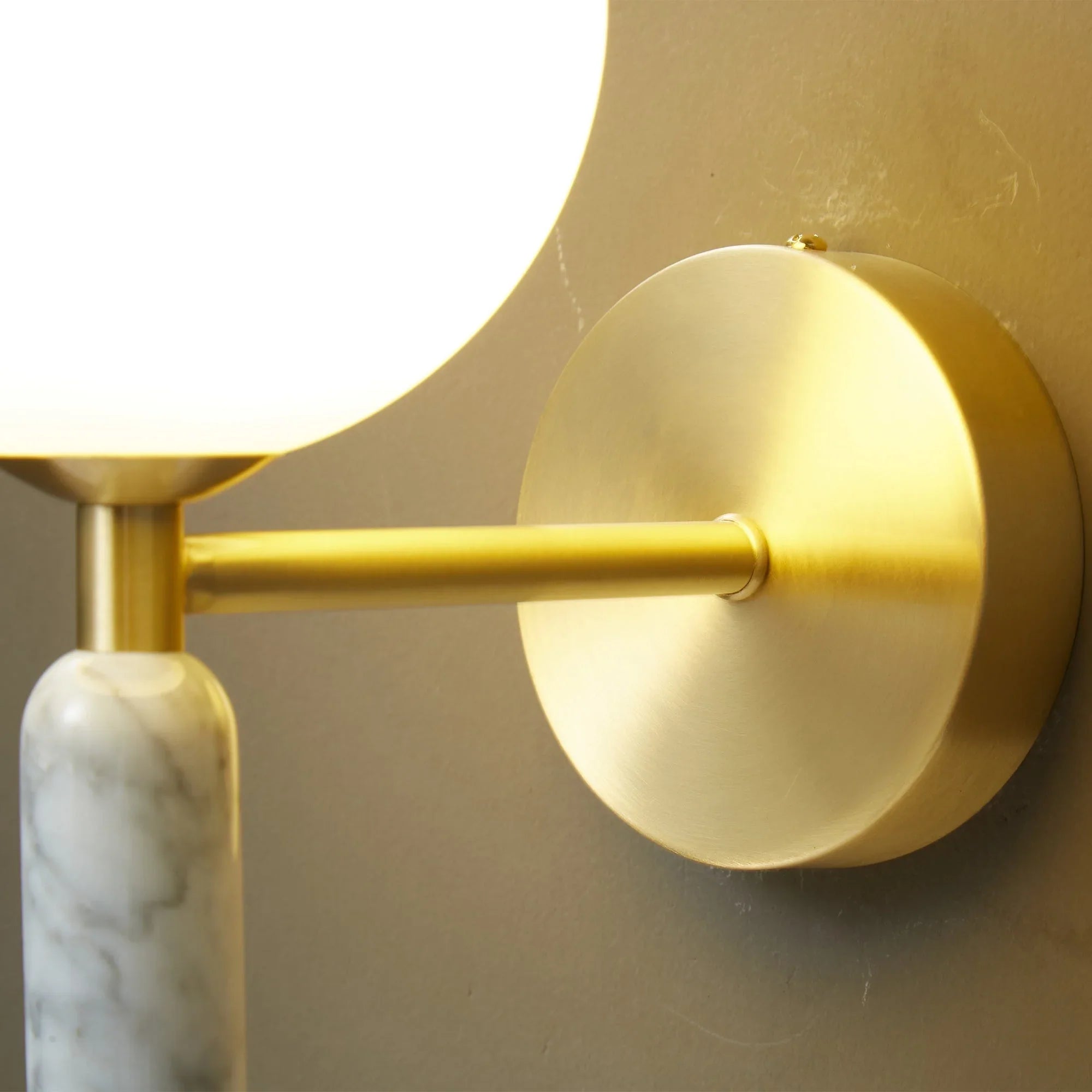 Marble Wall Sconce 32cm | Natural Stone Bedside Reading Light Green White Black Bedroom & Hallway Casalolalights Luxury
