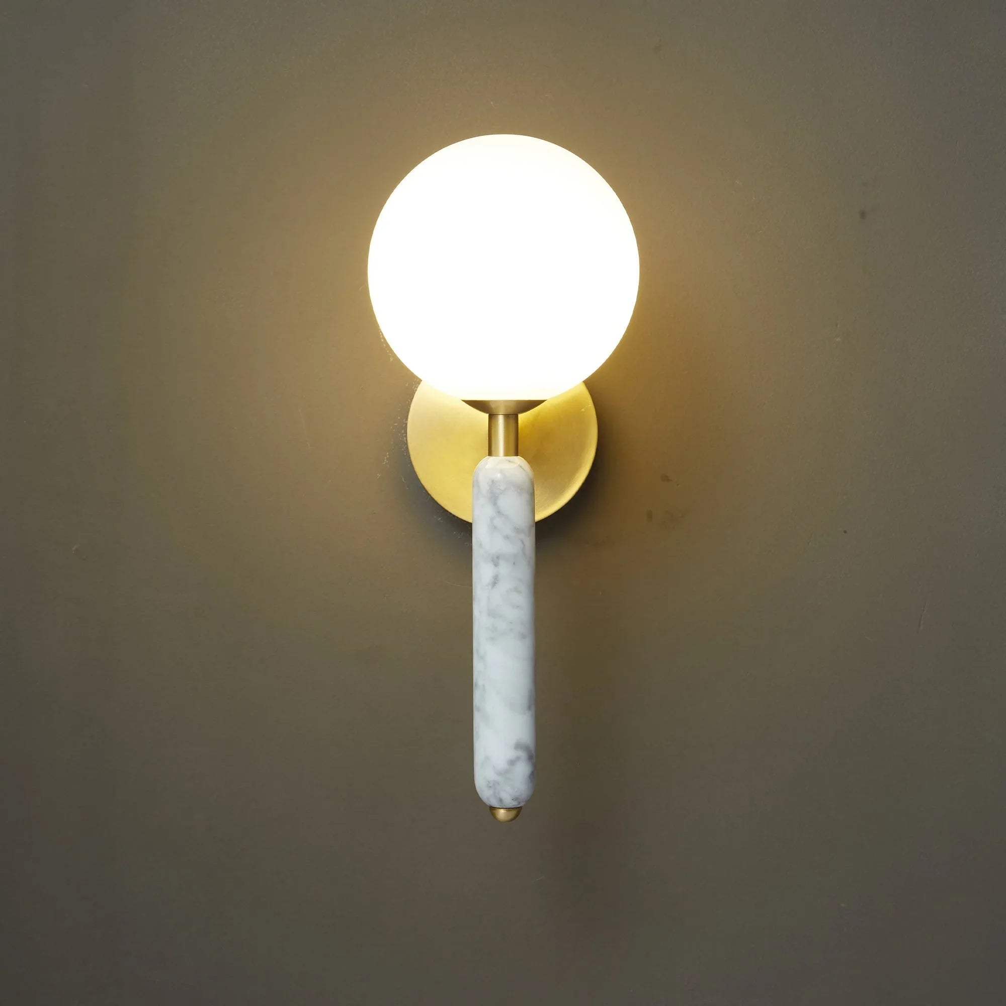 Marble Wall Sconce 32cm | Natural Stone Bedside Reading Light Green White Black Bedroom & Hallway Casalolalights Luxury