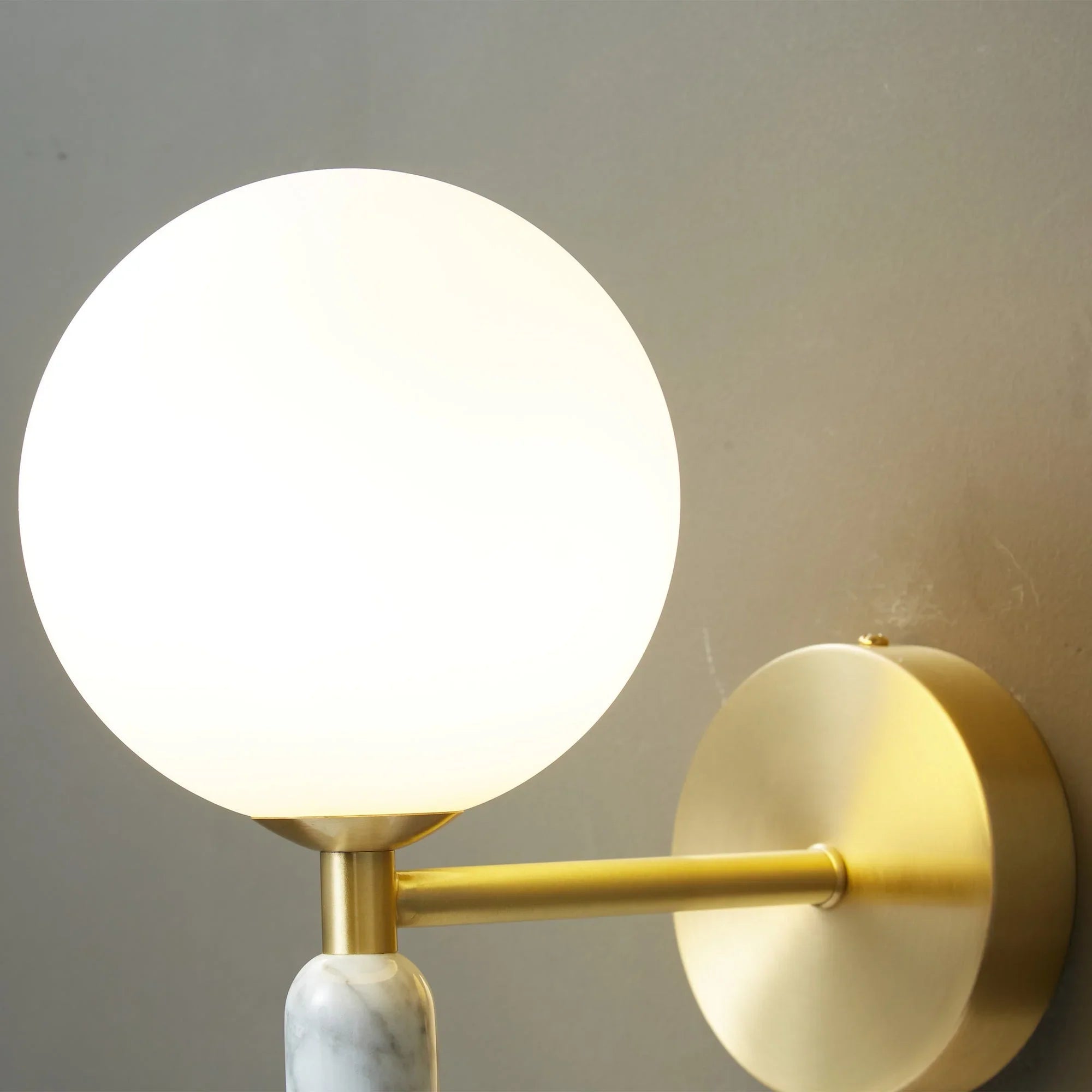 Marble Wall Sconce 32cm | Natural Stone Bedside Reading Light Green White Black Bedroom & Hallway Casalolalights Luxury
