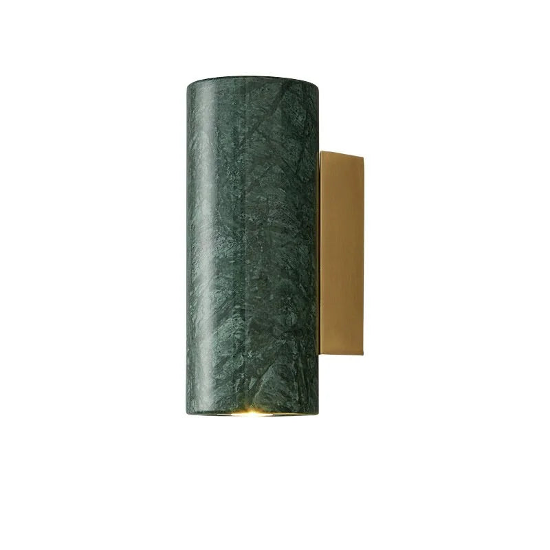 Marble Wall Sconce 16cm | Small Stone Block Bedside Light White Black Green Bedroom Hallway & Corridor Casalolalights