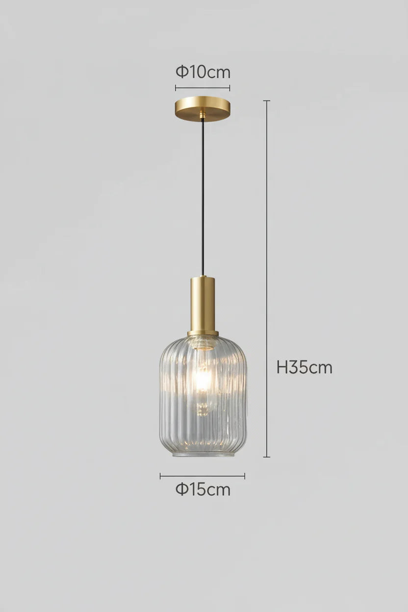 Transparent Glass Pendant Lights | 1-light for Kitchen Bedroom Bathroom Casalolalights Luxury Lamps for Interior