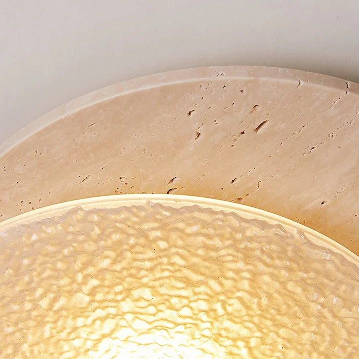 Textured Glass Flush Mount | Modern Hallway Ceiling Light