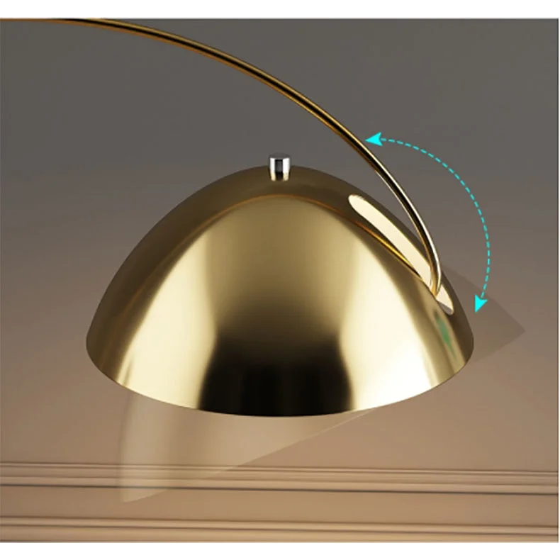 Black or Gold Arc Floor Lamp | 80cm Reach Over Sofa 182cm Tall E26/e27 Dimmable Option Casalola Lights Luxury Lamps