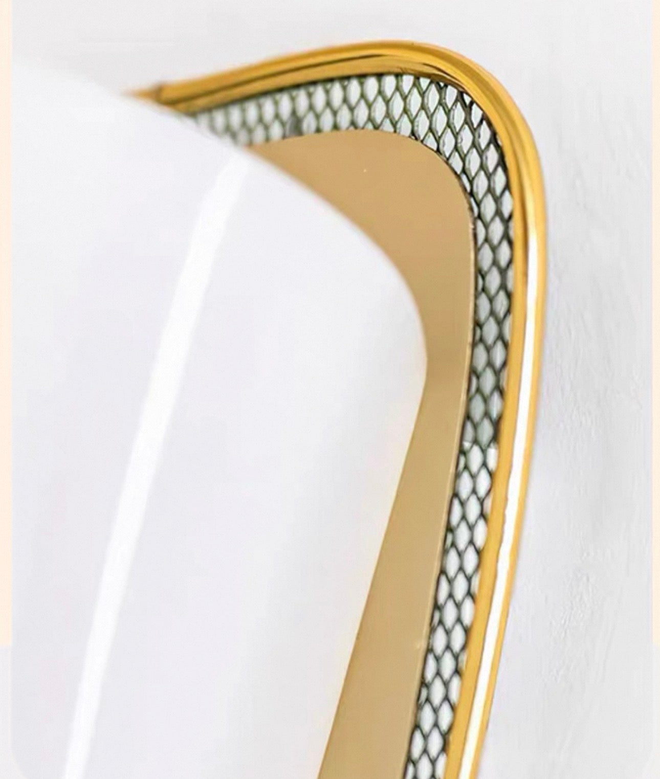 Mid-century Glass and Metal Wall Sconce – Casalola Perforated Frame Light for Bedroom & Hallway