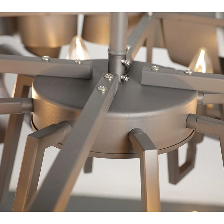 Modern Sculptural Ribbon Iron Chandelier | Large Contemporary Ceiling Light for Dining Room & Living Casalolalights