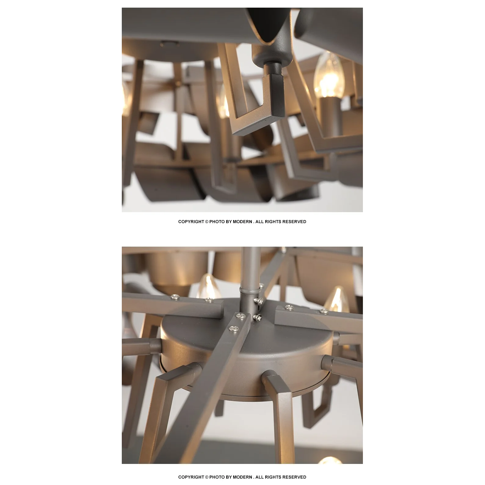 Gold Ribbon Chandelier | Sculptural Metal Pendant Light | Modern Statement Ceiling Fixture for Dining or Foyer