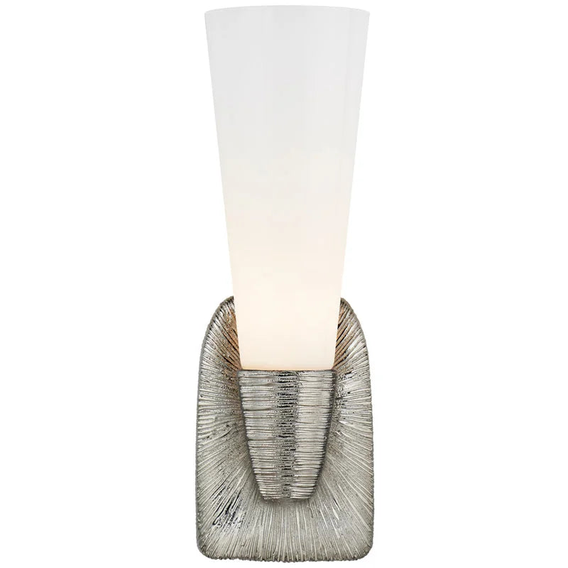Textured Metal Cone Sconce | Mid Century Modern Wall Light
