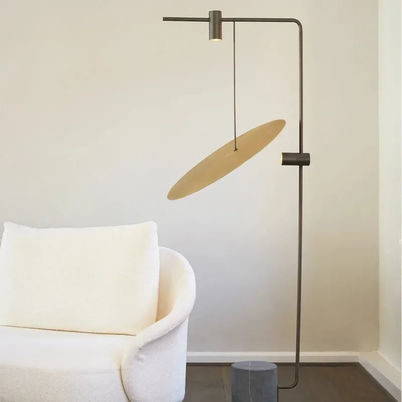 Mid Modern Marble Floor Lamp for Living Room Bedroom