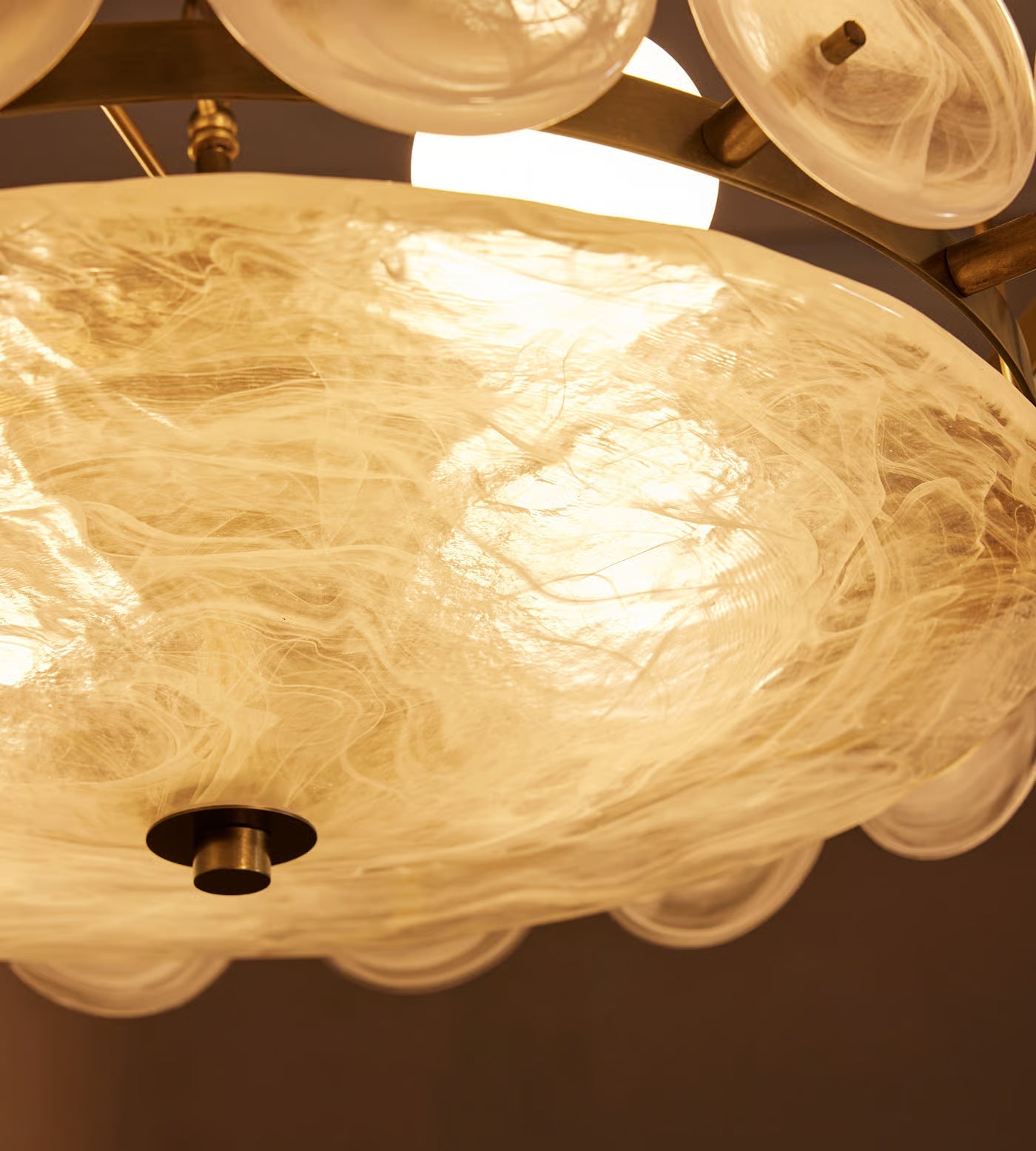 Murano Glass Milk Pendant Lamp | Art Deco Chandelier for Living Room Bedroom Hallway | Perfect Luxury Homes