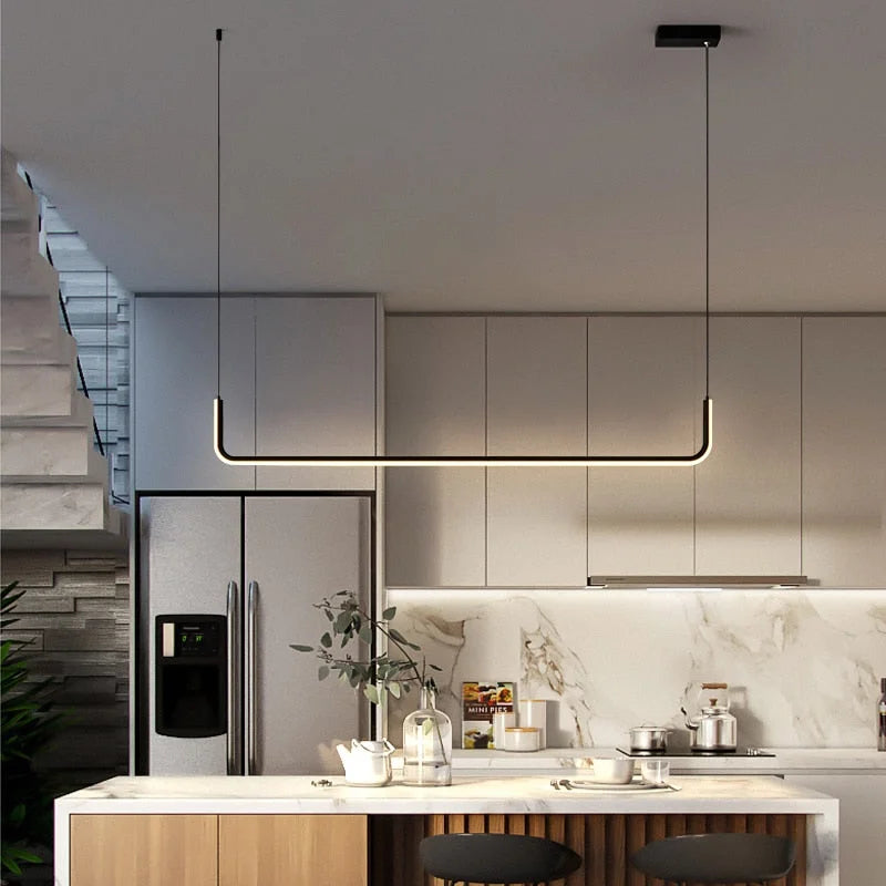 Led Kitchen Island Linear Pendant Lighting | Modern Chandelier Light for Dining Room | Casalola