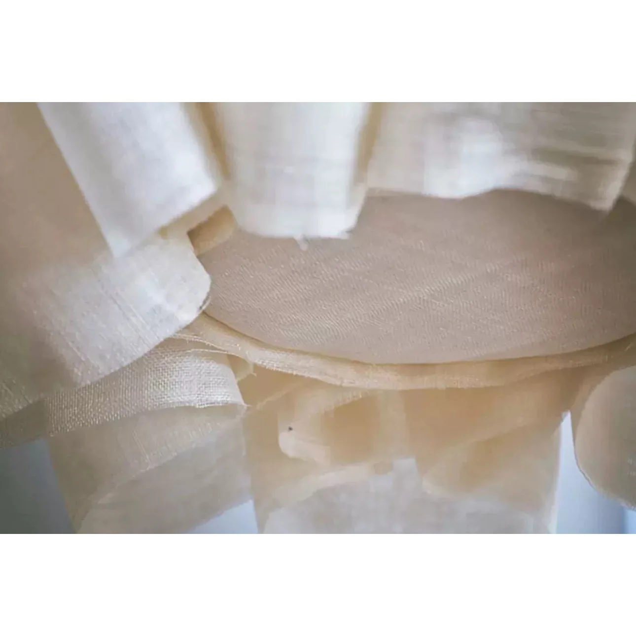 Japanese Style Pendant Light | Hand-knitted Fabric Lampshade | Warm Minimalist Japandi Biophilic